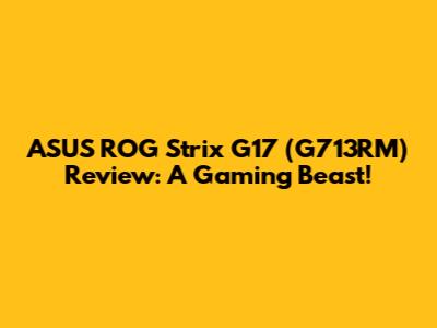 ASUS ROG Strix G17 (G713RM) Review: A Gaming Beast!