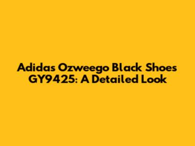 Adidas Ozweego Black Shoes GY9425: A Detailed Look
