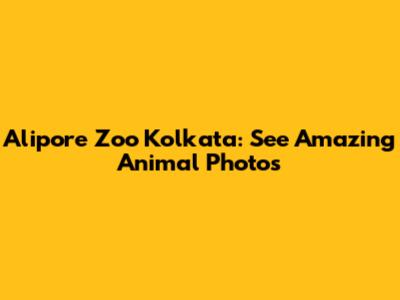 Alipore Zoo Kolkata: See Amazing Animal Photos