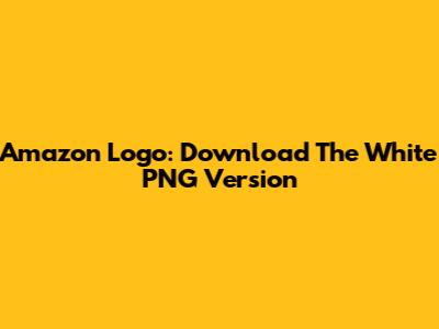 Amazon Logo: Download The White PNG Version