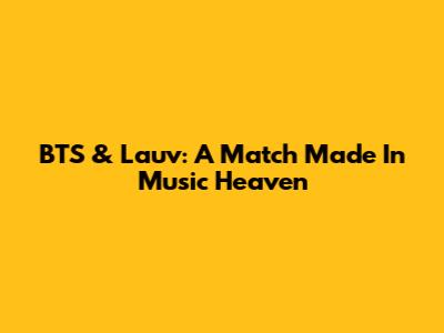 BTS & Lauv: A Match Made In Music Heaven