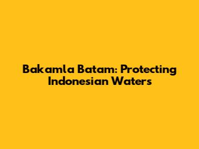 Bakamla Batam: Protecting Indonesian Waters