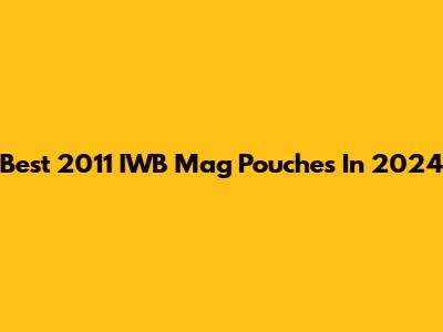 Best 2011 IWB Mag Pouches In 2024