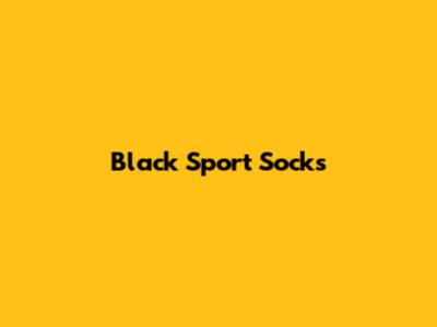 Black Sport Socks