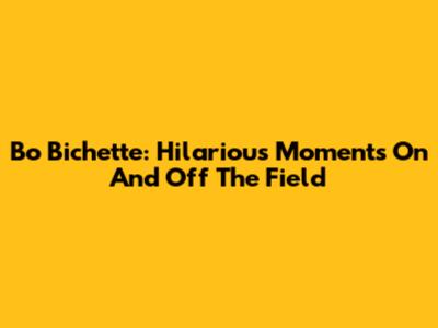 Bo Bichette: Hilarious Moments On And Off The Field