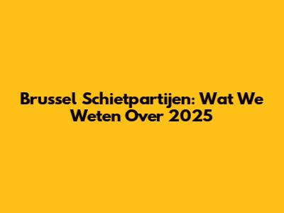 Brussel Schietpartijen: Wat We Weten Over 2025