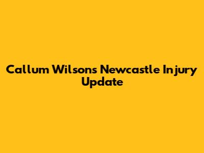 Callum Wilson's Newcastle Injury Update