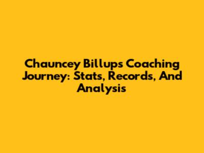 Chauncey Billups' Coaching Journey: Stats, Records, And Analysis