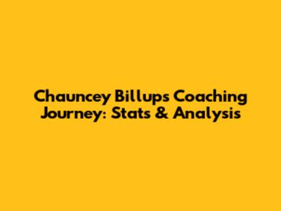 Chauncey Billups Coaching Journey: Stats & Analysis