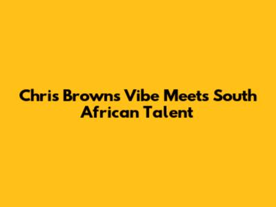 Chris Brown's Vibe Meets South African Talent