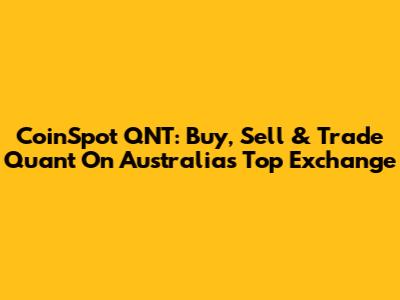 CoinSpot QNT: Buy, Sell & Trade Quant On Australia's Top Exchange