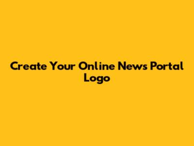 Create Your Online News Portal Logo