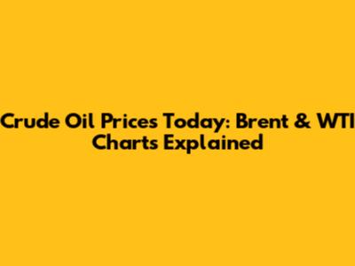 Crude Oil Prices Today: Brent & WTI Charts Explained