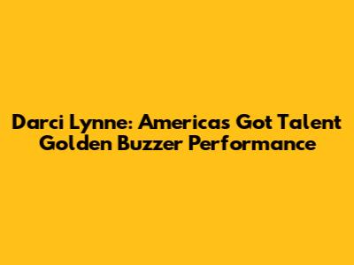 Darci Lynne: America's Got Talent Golden Buzzer Performance