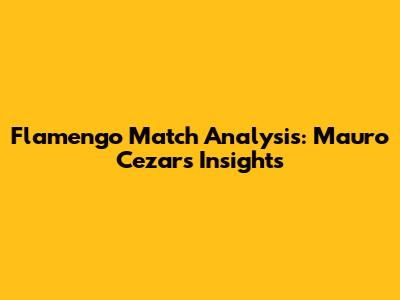 Flamengo Match Analysis: Mauro Cezar's Insights