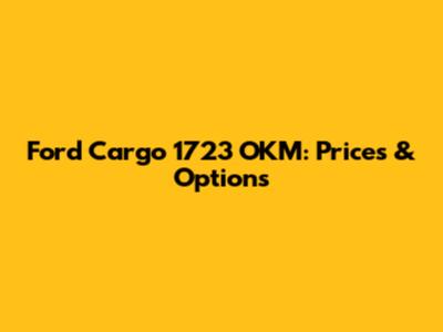 Ford Cargo 1723 OKM: Prices & Options