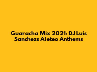 Guaracha Mix 2021: DJ Luis Sanchez's Aleteo Anthems