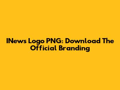 INews Logo PNG: Download The Official Branding