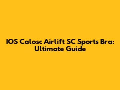 IOS Calosc Airlift SC Sports Bra: Ultimate Guide
