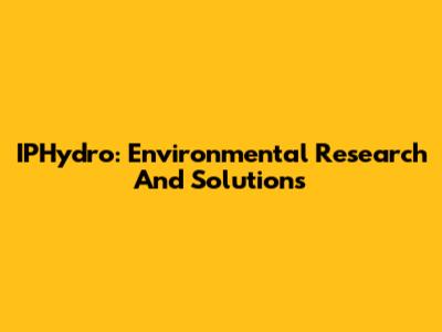 IPHydro: Environmental Research And Solutions
