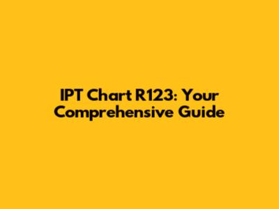 IPT Chart R123: Your Comprehensive Guide