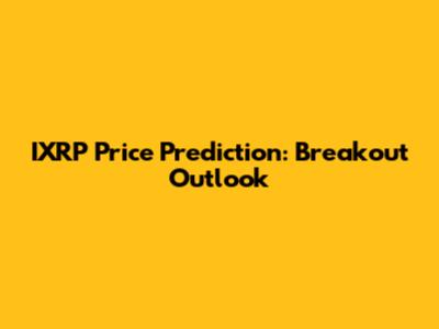 IXRP Price Prediction: Breakout Outlook