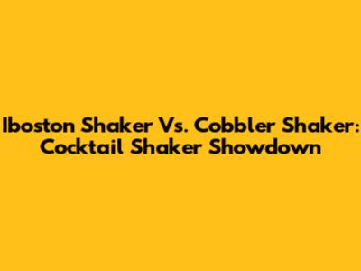 Iboston Shaker Vs. Cobbler Shaker: Cocktail Shaker Showdown