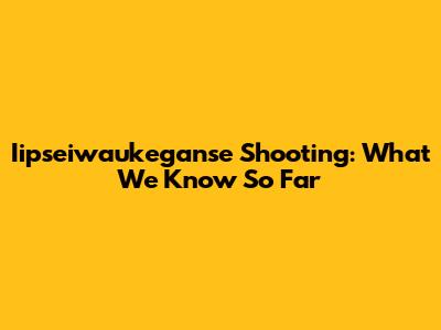 Iipseiwaukeganse Shooting: What We Know So Far