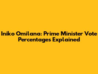 Iniko Omilana: Prime Minister Vote Percentages Explained