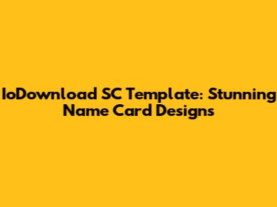 IoDownload SC Template: Stunning Name Card Designs