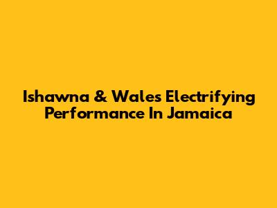Ishawna & Wale's Electrifying Performance In Jamaica