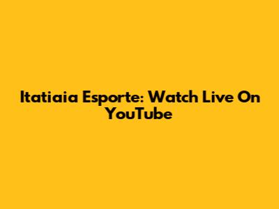 Itatiaia Esporte: Watch Live On YouTube