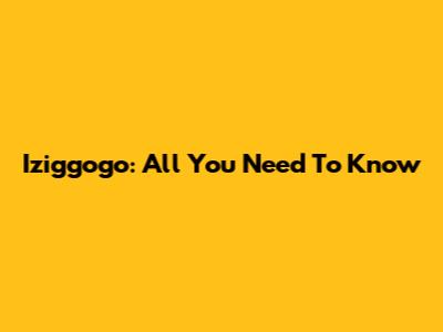Iziggogo: All You Need To Know