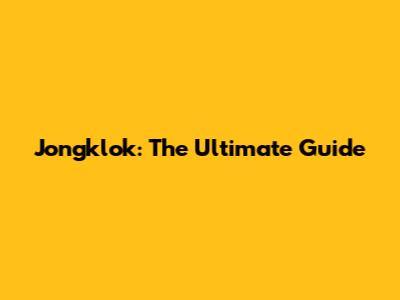 Jongklok: The Ultimate Guide