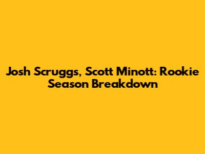 Josh Scruggs, Scott Minott: Rookie Season Breakdown