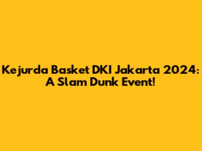 Kejurda Basket DKI Jakarta 2024: A Slam Dunk Event!