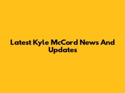 Latest Kyle McCord News And Updates