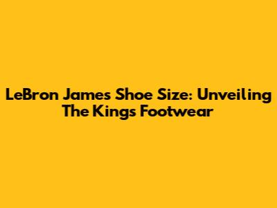 LeBron James' Shoe Size: Unveiling The King's Footwear