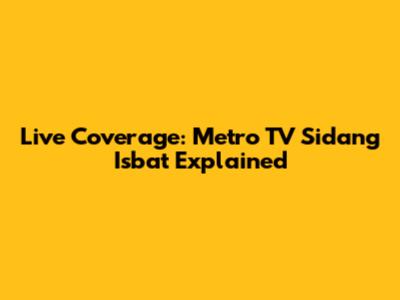 Live Coverage: Metro TV Sidang Isbat Explained