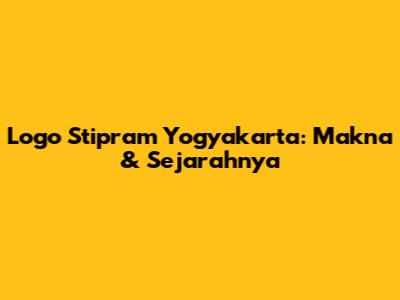 Logo Stipram Yogyakarta: Makna & Sejarahnya
