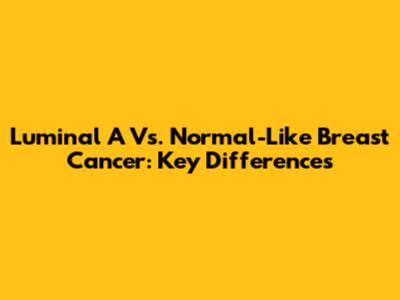 Luminal A Vs. Normal-Like Breast Cancer: Key Differences