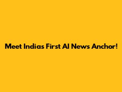 Meet India's First AI News Anchor!