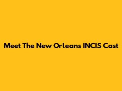 Meet The New Orleans INCIS Cast