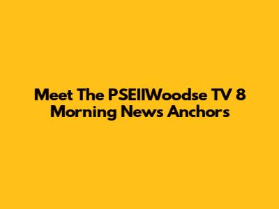 Meet The PSEIIWoodse TV 8 Morning News Anchors