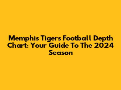 Memphis Tigers Football Depth Chart: Your Guide To The 2024 Season