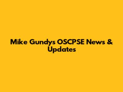Mike Gundy's OSCPSE News & Updates