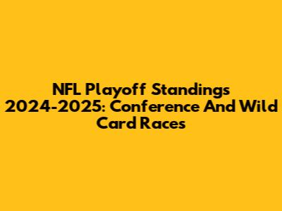NFL Playoff Standings 2024-2025: Conference And Wild Card Races