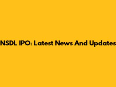 NSDL IPO: Latest News And Updates