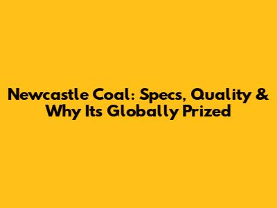 Newcastle Coal: Specs, Quality & Why It's Globally Prized