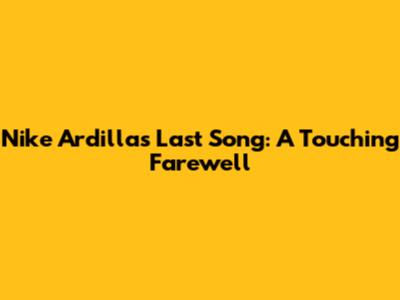 Nike Ardilla's Last Song: A Touching Farewell